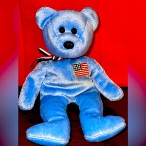 Vintage Ty Beanie Babies America the Bear. No Swing Tags
